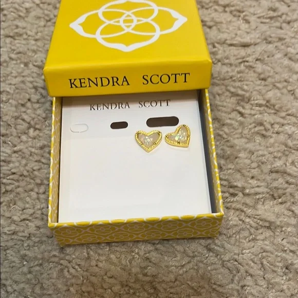 Gold Heart Earrings - Picture 2 of 5